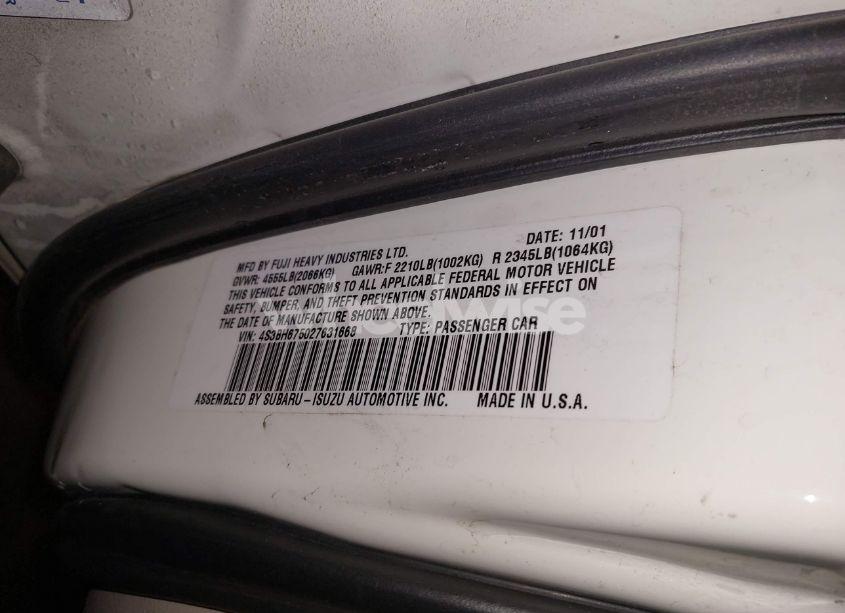 Photo 9 of 2002 Subaru Outback (VIN 4S3BH675027631668)