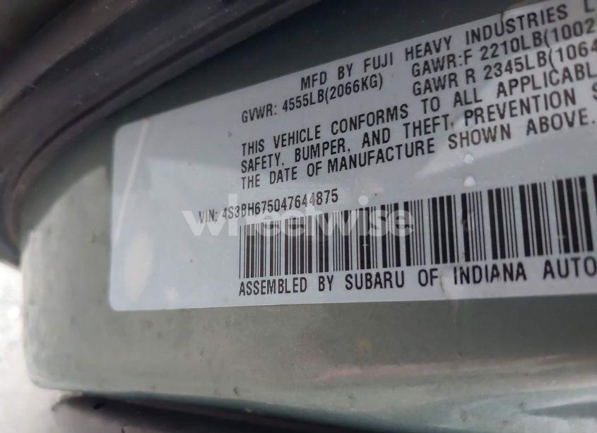 Photo 9 of 2004 Subaru Outback (VIN 4S3BH675047644875)