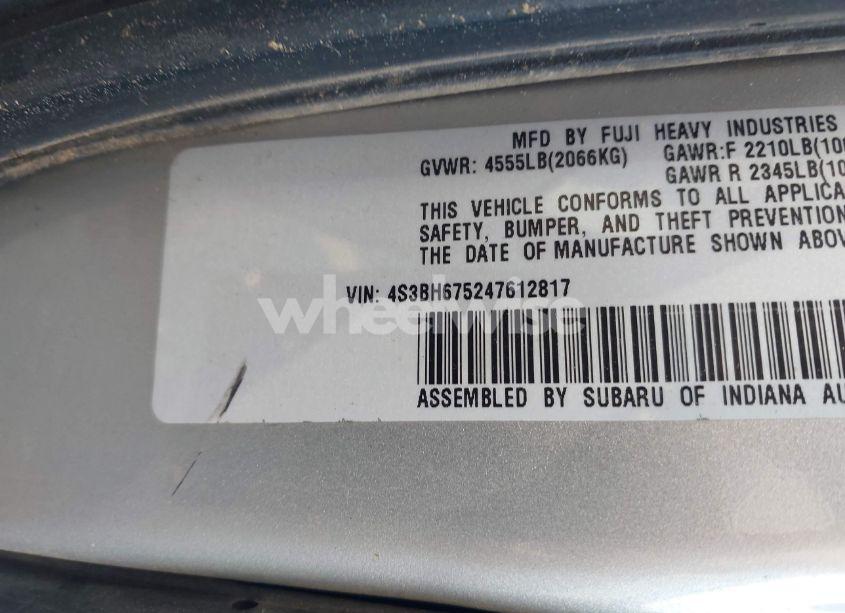 Photo 9 of 2004 Subaru Outback (VIN 4S3BH675247612817)
