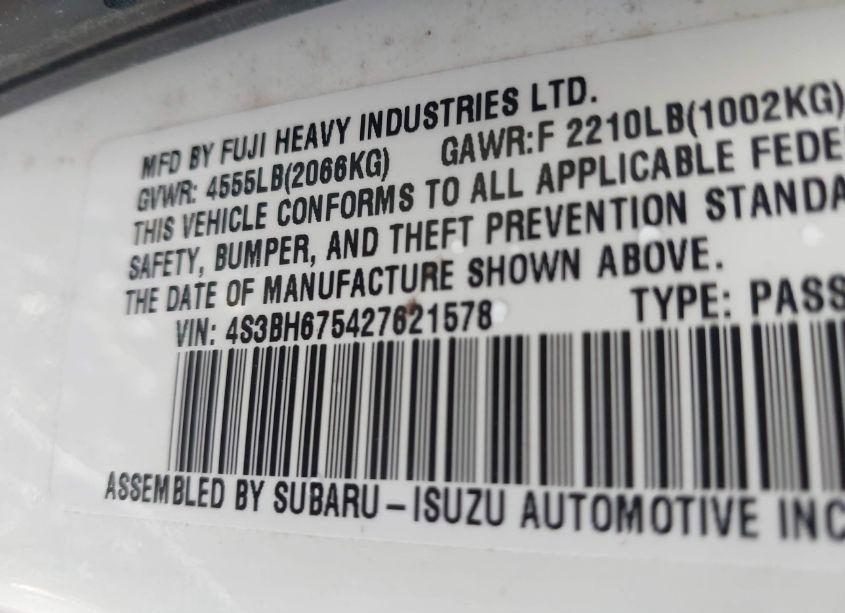 Photo 9 of 2002 Subaru Outback (VIN 4S3BH675427621578)