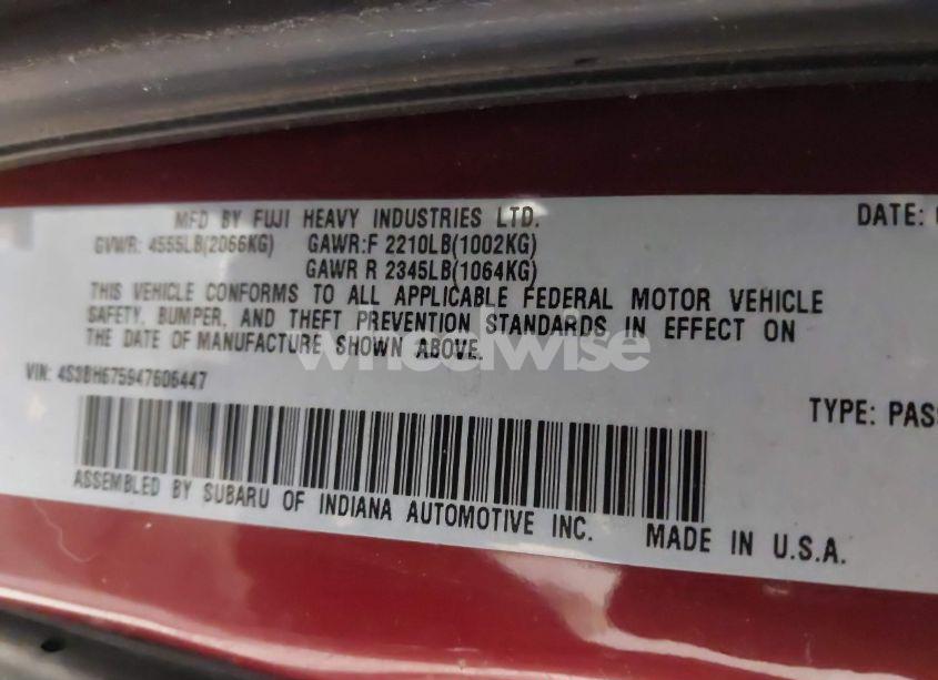 Photo 9 of 2004 Subaru Outback (VIN 4S3BH675947606447)