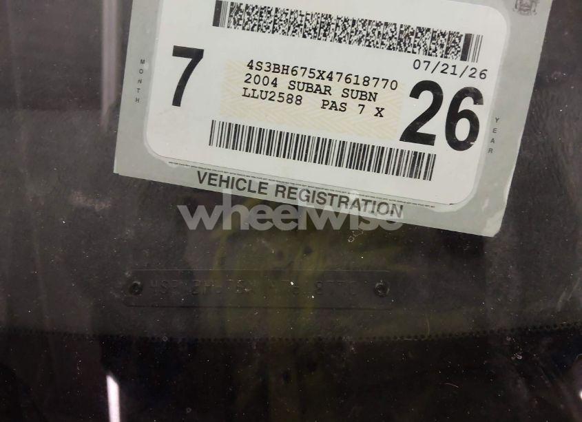 Photo 9 of 2004 Subaru Outback (VIN 4S3BH675X47618770)