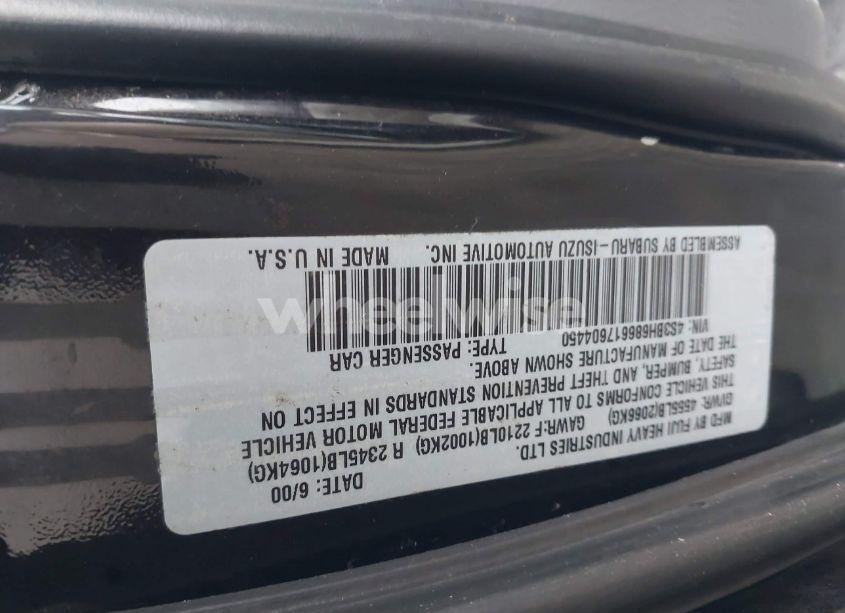 Photo 9 of 2001 Subaru Outback LIMITED (VIN 4S3BH686617604450)