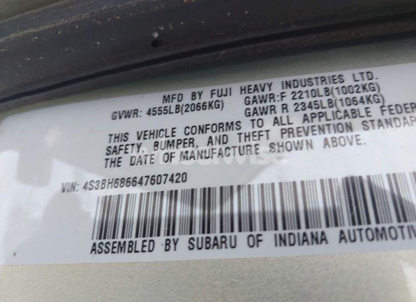 Photo 9 of 2004 Subaru Outback LIMITED (VIN 4S3BH686647607420)