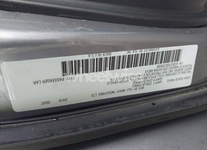 Photo 9 of 2008 Subaru Legacy 2.5I (VIN 4S3BL616387206096)