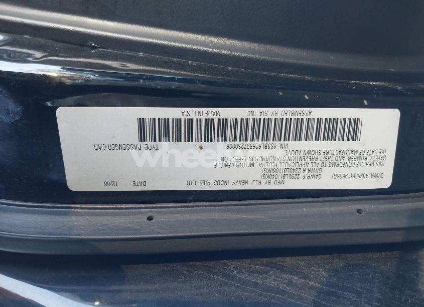Photo 9 of 2009 Subaru Legacy 2.5I LIMITED (VIN 4S3BL626897230006)