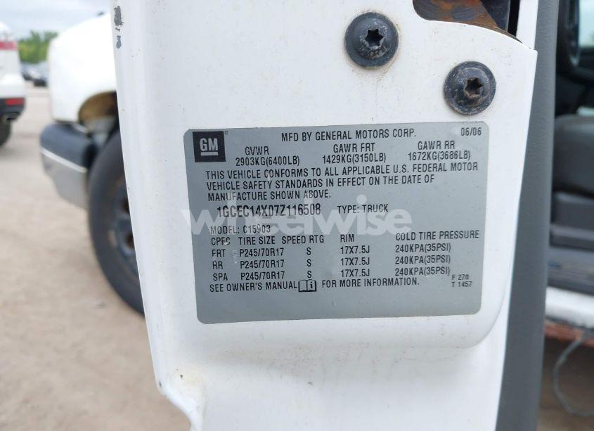 Photo 9 of 2007 Chevrolet Silverado 1500 CLASSIC WORK TRUCK (VIN 4S3BMAA61C1******)