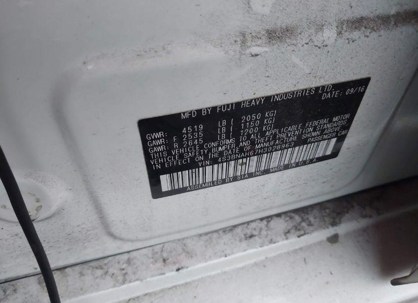 Photo 9 of 2017 Subaru Legacy 2.5I PREMIUM (VIN 4S3BNAH67H3028963)