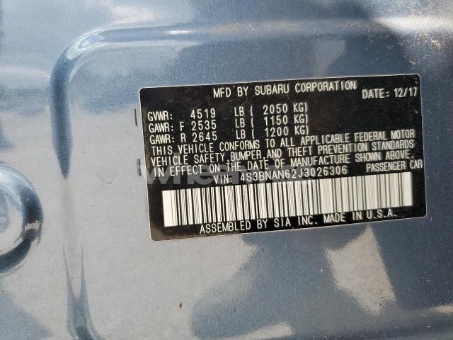 Photo 9 of 2018 SUBARU LEGACY 2.5I LIMITED (VIN 4S3BNAN62J3026306)