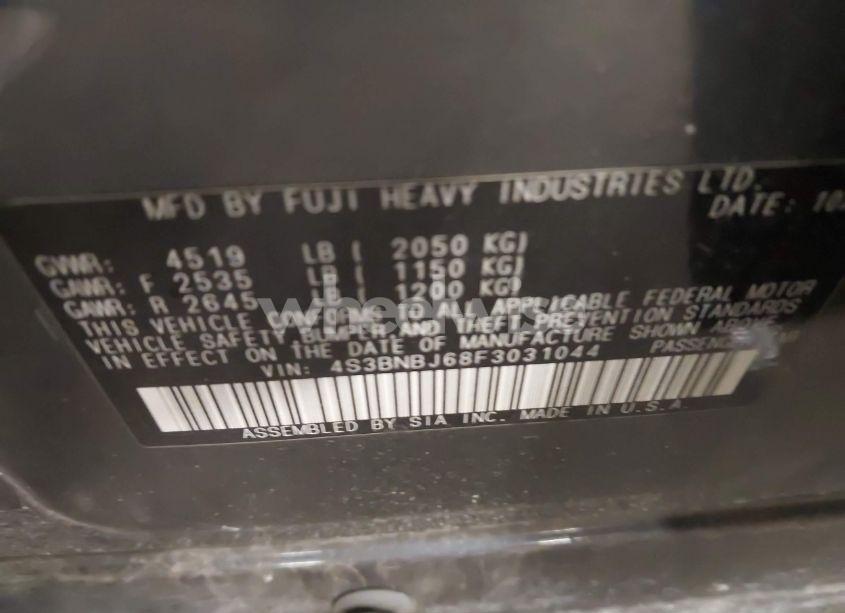 Photo 9 of 2015 Subaru Legacy 2.5I LIMITED (VIN 4S3BNBJ68F3031044)