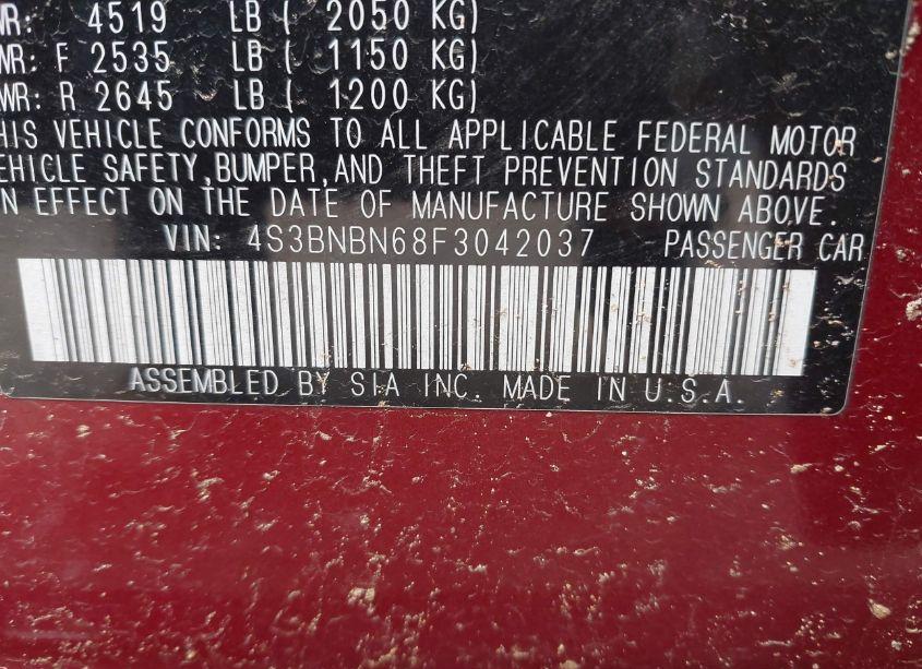 Photo 9 of 2015 Subaru Legacy 2.5I LIMITED (VIN 4S3BNBN68F3042037)