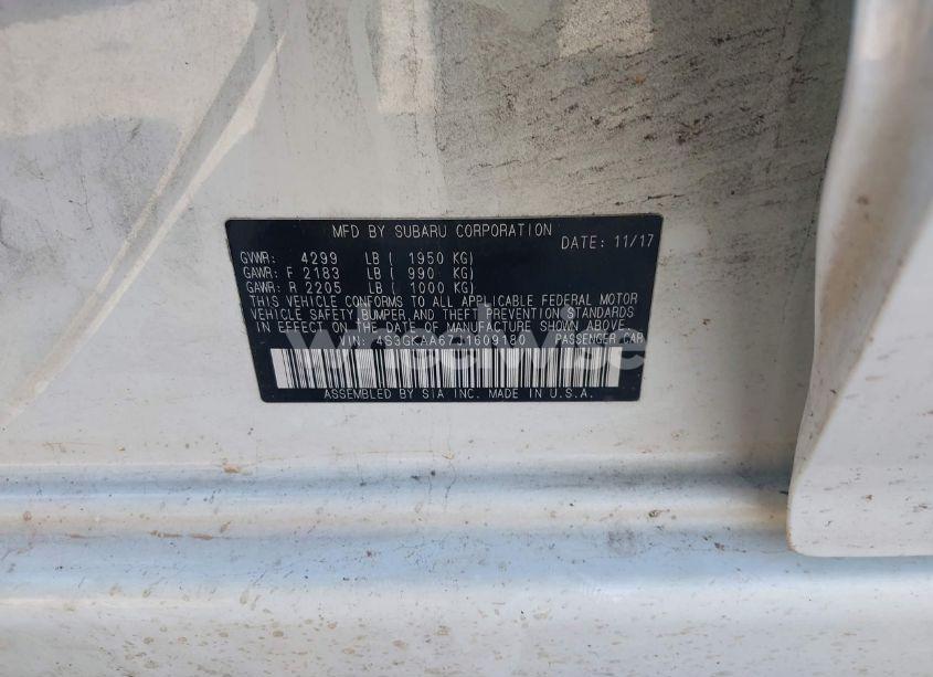 Photo 9 of 2018 Subaru Impreza 2.0I (VIN 4S3GKAA67J1609180)