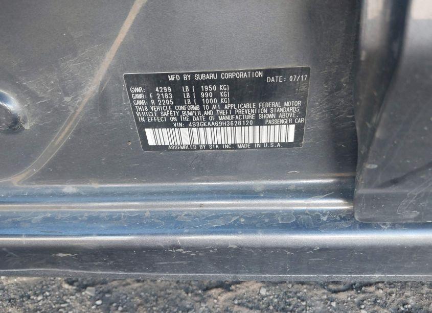 Photo 9 of 2017 Subaru Impreza 2.0I (VIN 4S3GKAA69H3628120)