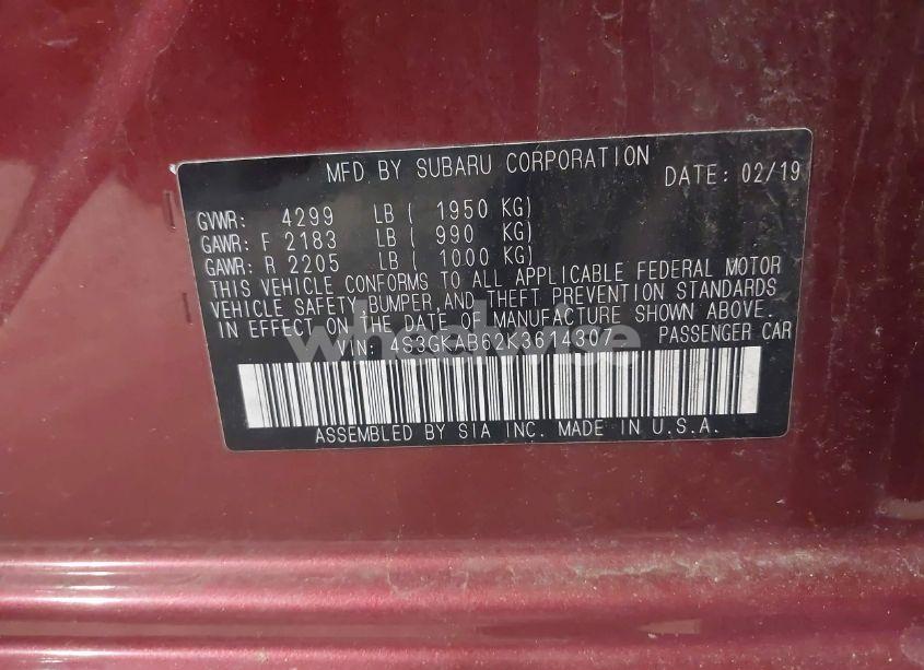 Photo 9 of 2019 Subaru Impreza 2.0I (VIN 4S3GKAB62K3614307)