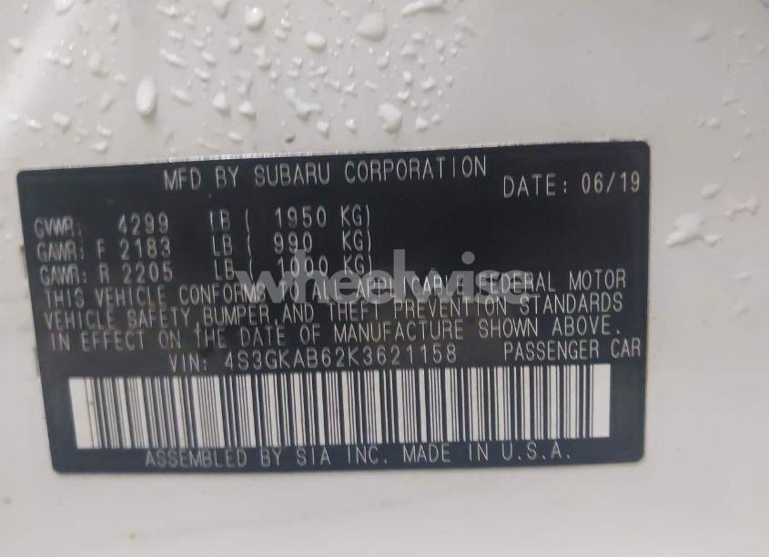 Photo 9 of 2019 Subaru Impreza 2.0I (VIN 4S3GKAB62K3621158)