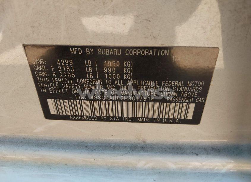 Photo 9 of 2017 Subaru Impreza 2.0I PREMIUM (VIN 4S3GKAB63H3617614)