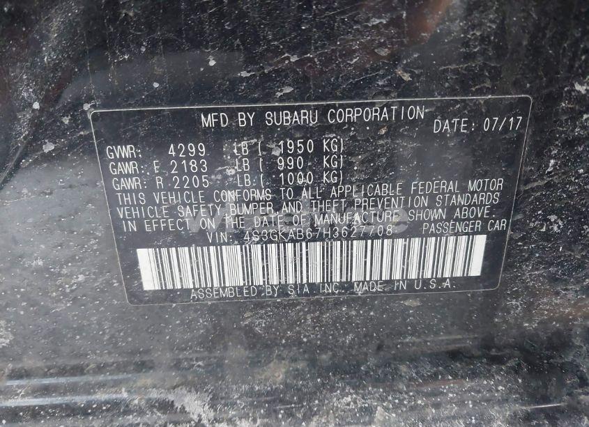 Photo 9 of 2017 Subaru Impreza 2.0I PREMIUM (VIN 4S3GKAB67H3627708)