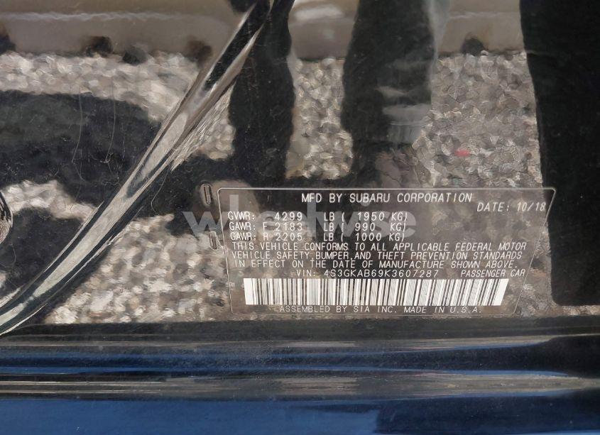 Photo 9 of 2019 Subaru Impreza 2.0I (VIN 4S3GKAB69K3607287)