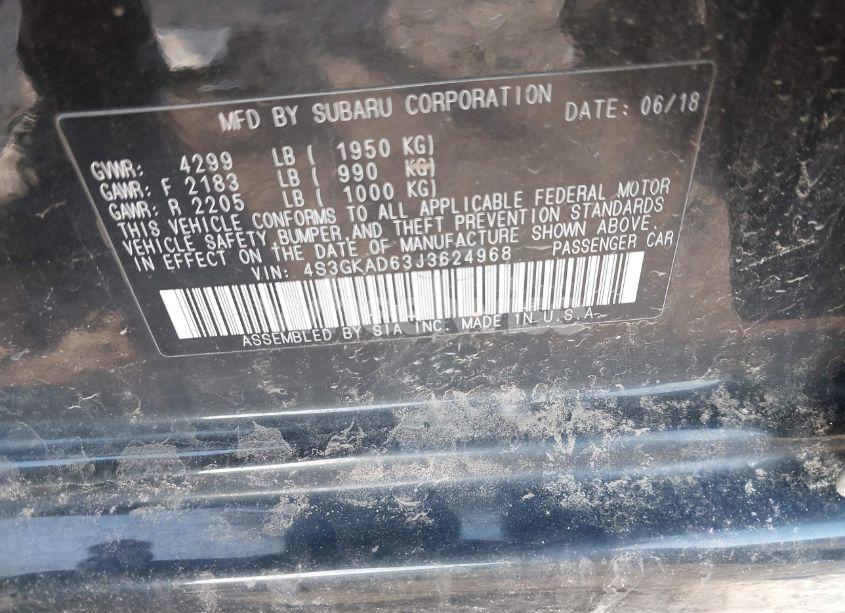 Photo 9 of 2018 Subaru Impreza 2.0I PREMIUM (VIN 4S3GKAD63J3624968)