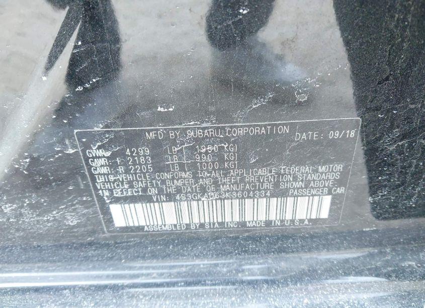 Photo 9 of 2019 Subaru Impreza 2.0I PREMIUM (VIN 4S3GKAD63K3604334)