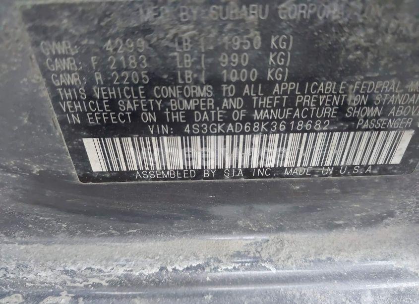 Photo 9 of 2019 Subaru Impreza 2.0I PREMIUM (VIN 4S3GKAD68K3618682)