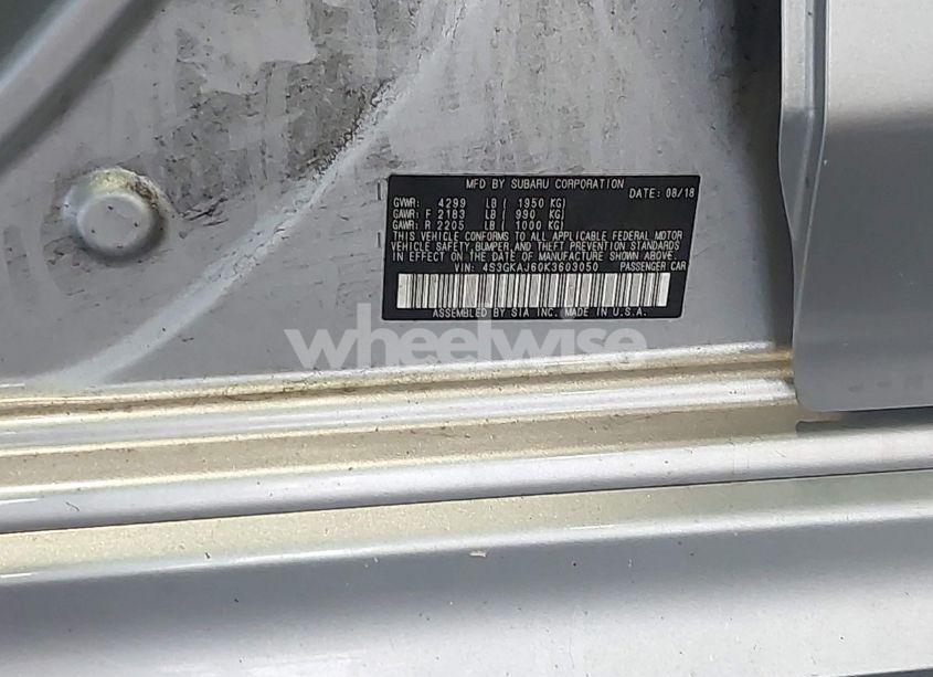 Photo 9 of 2019 Subaru Impreza 2.0I SPORT (VIN 4S3GKAJ60K3603050)