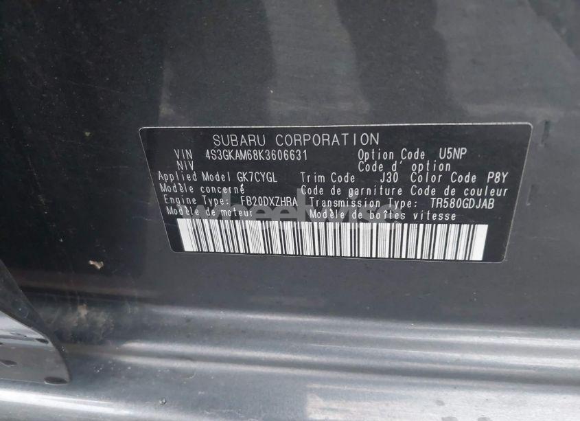 Photo 9 of 2019 Subaru Impreza 2.0I SPORT (VIN 4S3GKAM68K3606631)