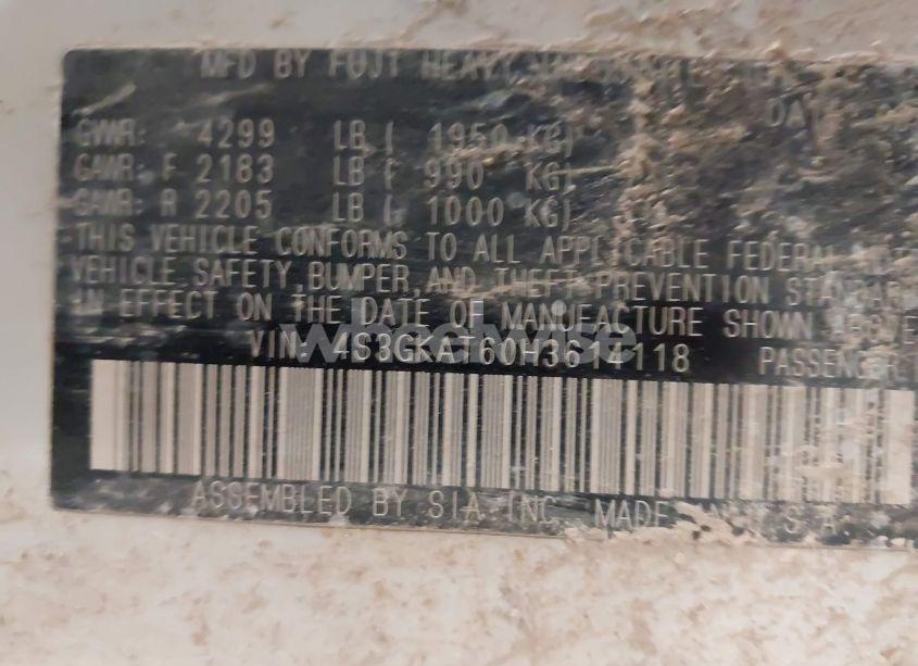 Photo 9 of 2017 Subaru Impreza 2.0I LIMITED (VIN 4S3GKAT60H3614118)