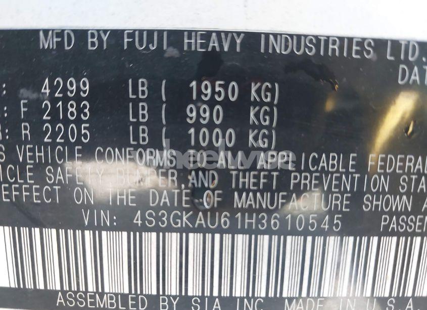 Photo 9 of 2017 Subaru Impreza 2.0I LIMITED (VIN 4S3GKAU61H3610545)