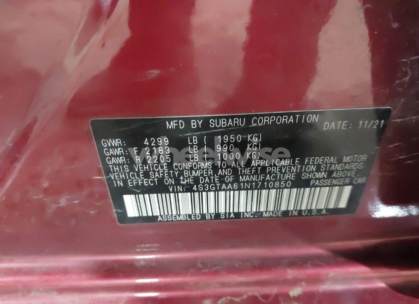 Photo 9 of 2022 Subaru Impreza BASE 5-DOOR (VIN 4S3GTAA61N1710850)