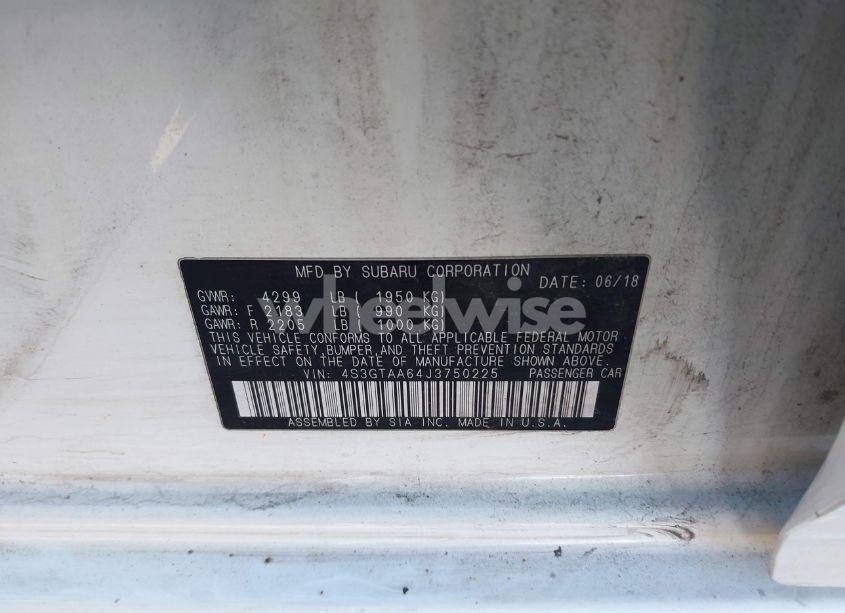 Photo 9 of 2018 Subaru Impreza 2.0I (VIN 4S3GTAA64J3750225)