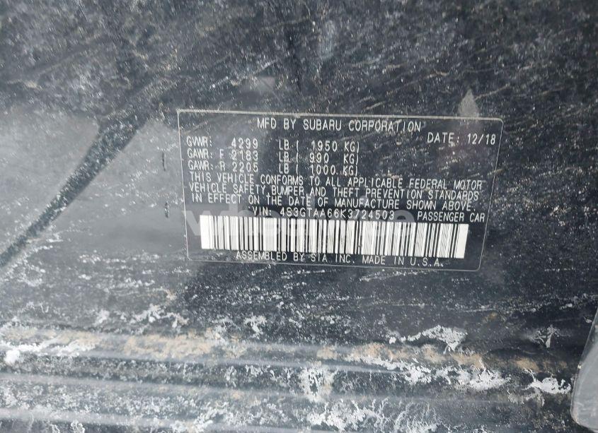 Photo 9 of 2019 Subaru Impreza 2.0I (VIN 4S3GTAA66K3724503)