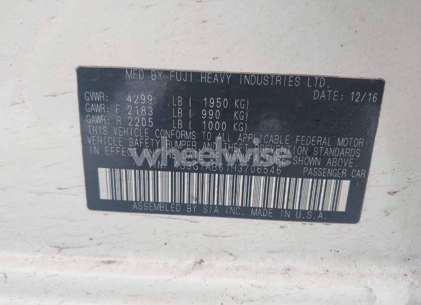 Photo 9 of 2017 Subaru Impreza 2.0I PREMIUM (VIN 4S3GTAB61H3706546)