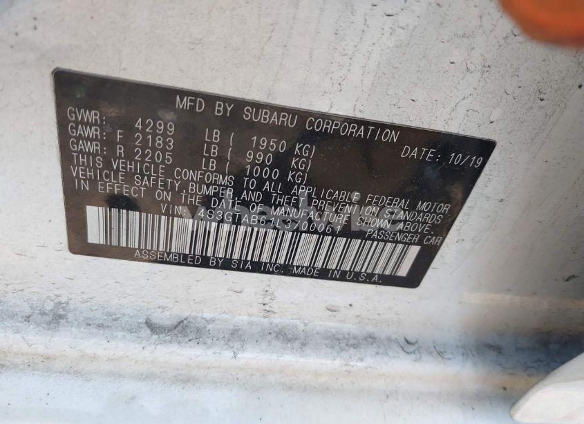 Photo 8 of 2020 Subaru Impreza 5-DOOR (VIN 4S3GTAB61L3700061)