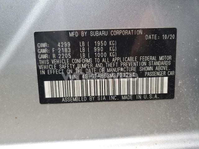 Photo 6 of 2021 SUBARU IMPREZA (VIN 4S3GTAB63M3703254)