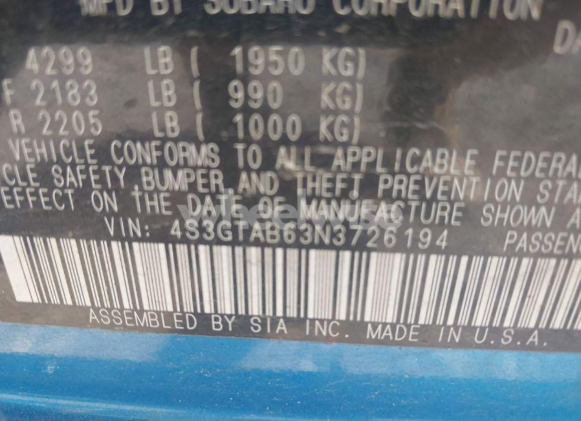 Photo 9 of 2022 Subaru Impreza BASE 5-DOOR (VIN 4S3GTAB63N3726194)