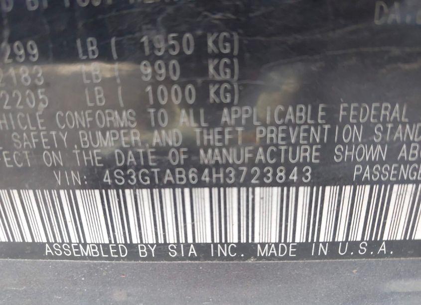 Photo 9 of 2017 Subaru Impreza 2.0I PREMIUM (VIN 4S3GTAB64H3723843)