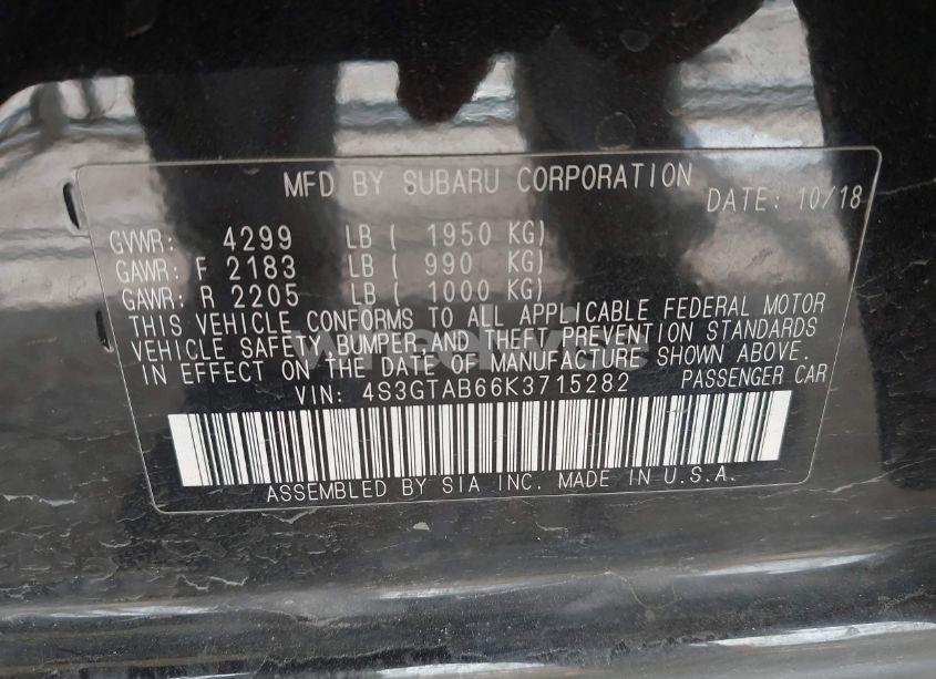 Photo 9 of 2019 Subaru Impreza 2.0I (VIN 4S3GTAB66K3715282)