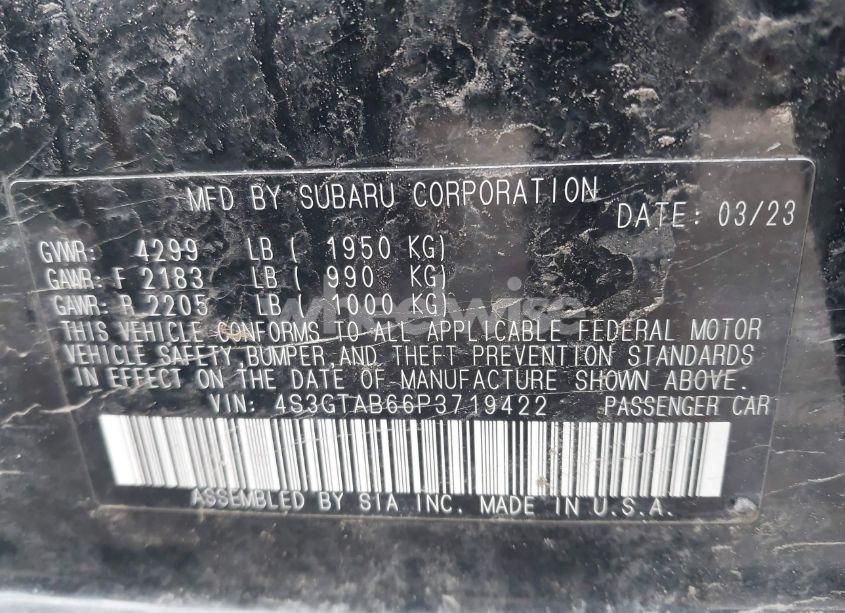 Photo 9 of 2023 Subaru Impreza BASE 5-DOOR (VIN 4S3GTAB66P3719422)