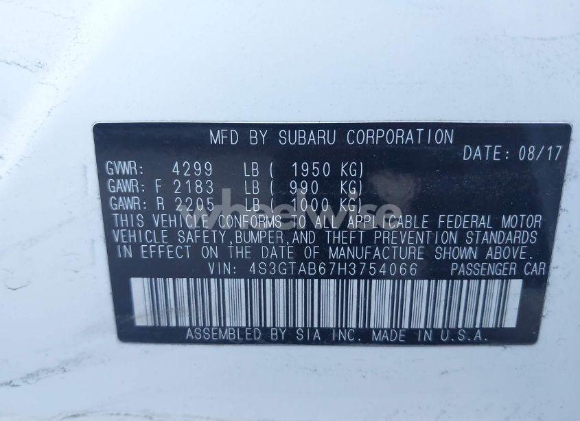 Photo 9 of 2017 Subaru Impreza 2.0I PREMIUM (VIN 4S3GTAB67H3754066)