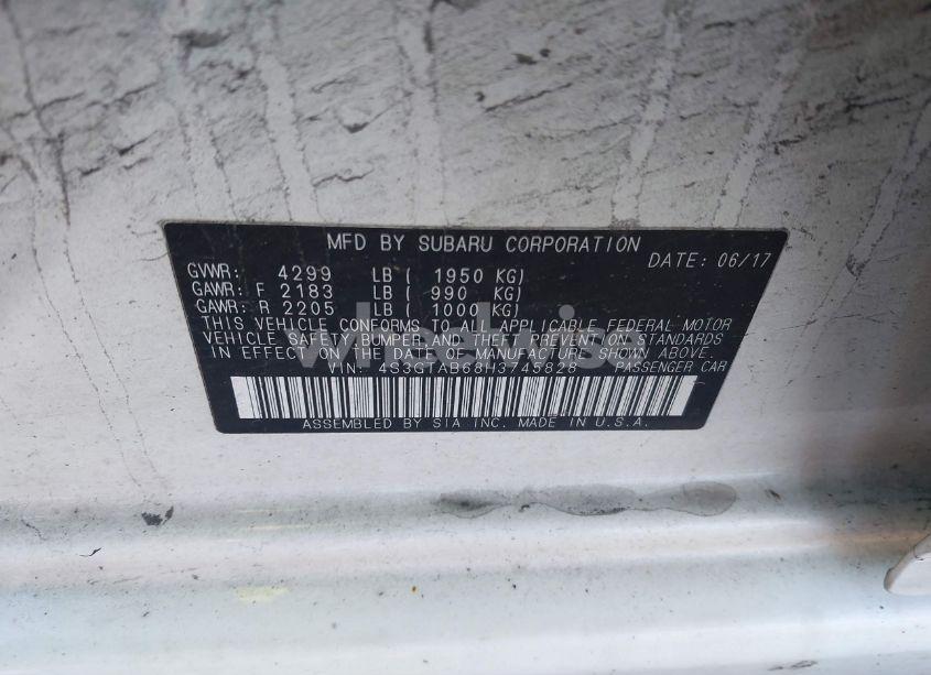 Photo 9 of 2017 Subaru Impreza 2.0I PREMIUM (VIN 4S3GTAB68H3745828)