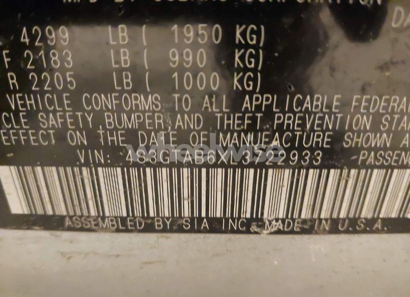 Photo 9 of 2020 Subaru Impreza 5-DOOR (VIN 4S3GTAB6XL3722933)