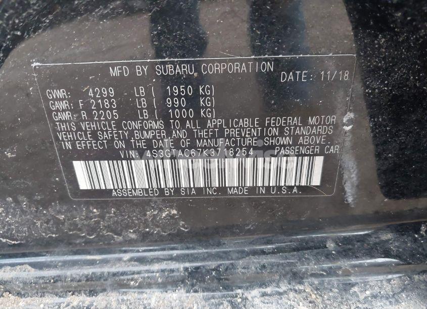 Photo 9 of 2019 Subaru Impreza 2.0I PREMIUM (VIN 4S3GTAC67K3718254)