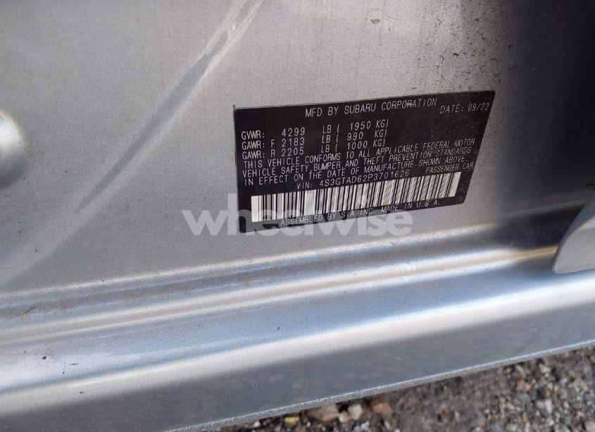 Photo 9 of 2023 Subaru Impreza PREMIUM 5-DOOR (VIN 4S3GTAD62P3701626)