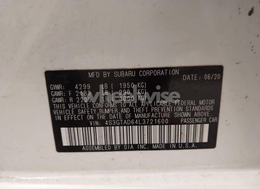 Photo 9 of 2020 Subaru Impreza PREMIUM 5-DOOR (VIN 4S3GTAD64L3721600)