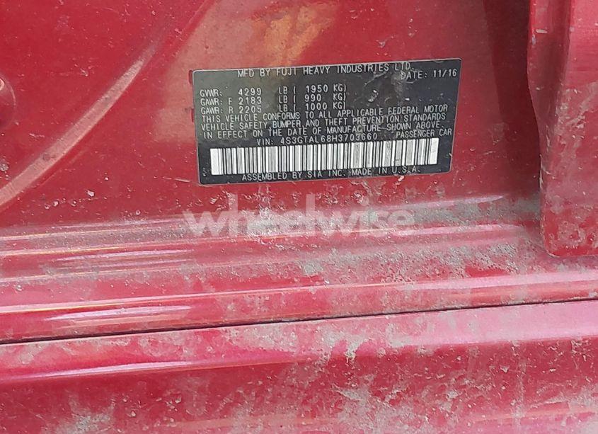 Photo 9 of 2017 Subaru Impreza 2.0I SPORT (VIN 4S3GTAL68H3703660)