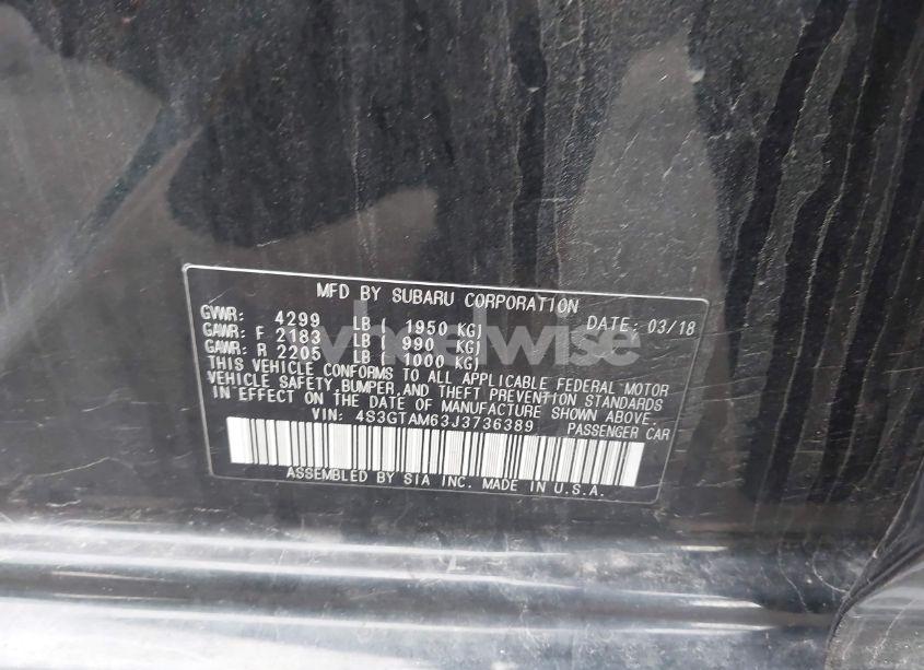 Photo 9 of 2018 Subaru Impreza 2.0I SPORT (VIN 4S3GTAM63J3736389)