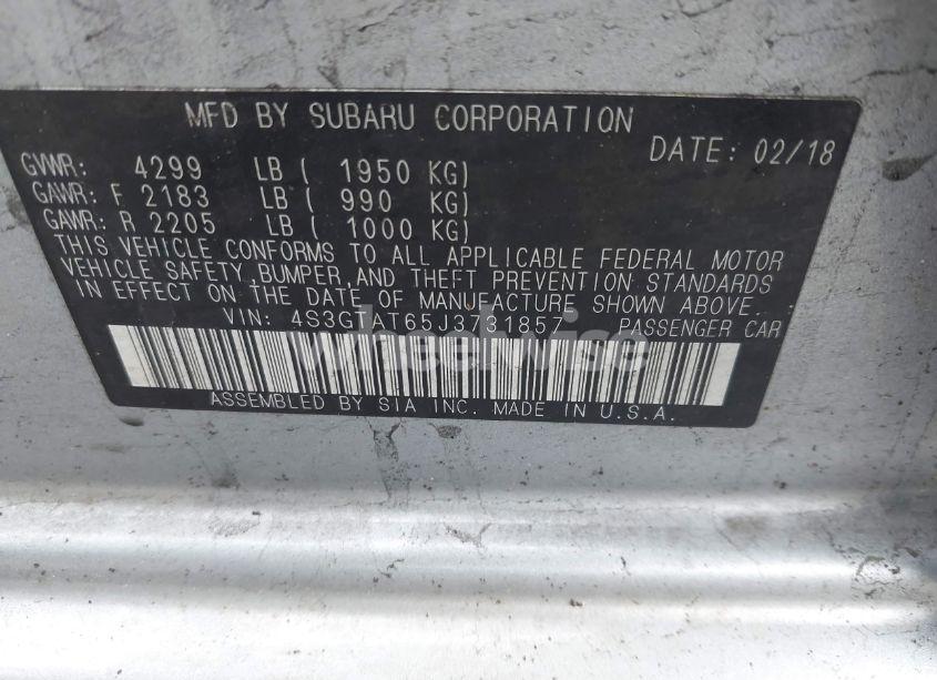 Photo 9 of 2018 Subaru Impreza 2.0I LIMITED (VIN 4S3GTAT65J3731857)