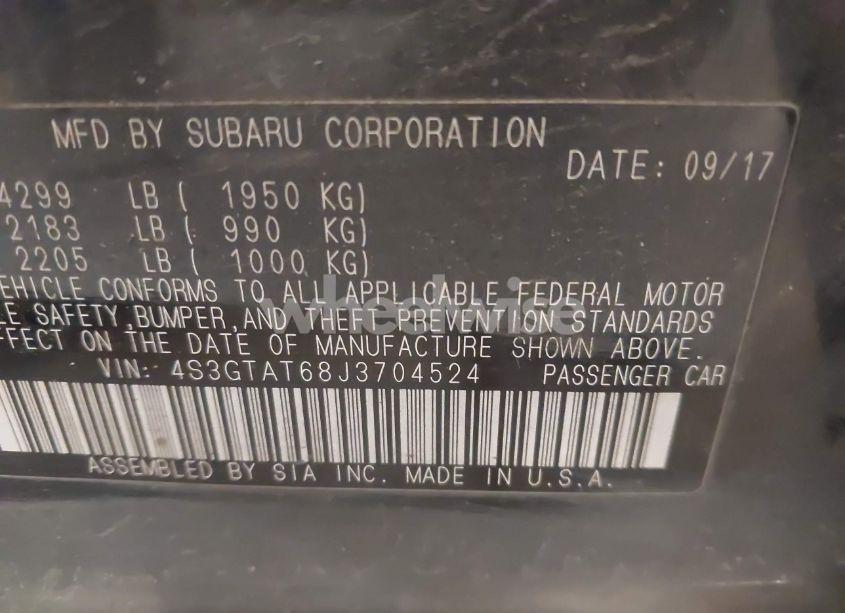 Photo 9 of 2018 Subaru Impreza 2.0I LIMITED (VIN 4S3GTAT68J3704524)