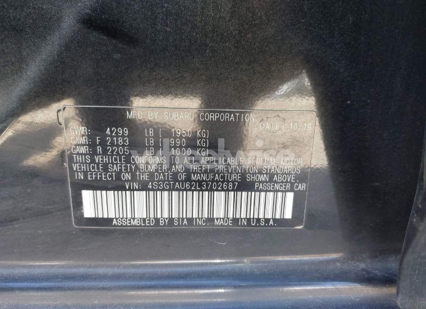 Photo 9 of 2020 Subaru Impreza LIMITED 5-DOOR (VIN 4S3GTAU62L3702687)